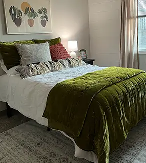 furnished apartment bedroom