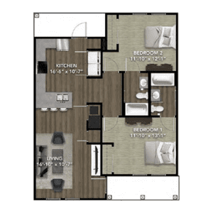 Archer 2 Bedroom Flat A Floor plan
